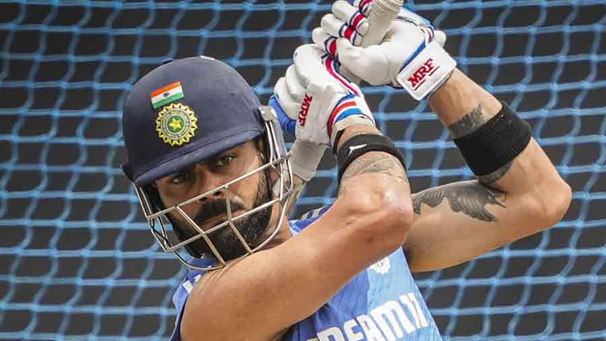 Virat Kohli's Powerful Shot Breaks Wall During Practice at Chepauk Stadium