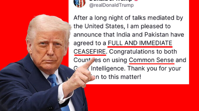 Donald Trump 3 India and Pakistan Agree to Immediate Full Ceasefire, Announces Donald Trump