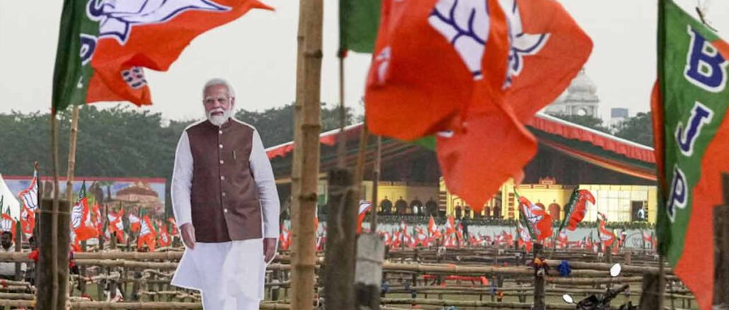 BJP’s Brigade rally begins in Kolkata; PM Modi expected shortly as crowd swells.