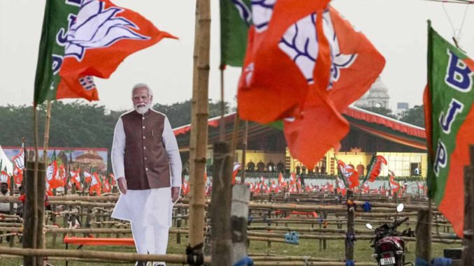 BJP’s Brigade rally begins in Kolkata; PM Modi expected shortly as crowd swells.