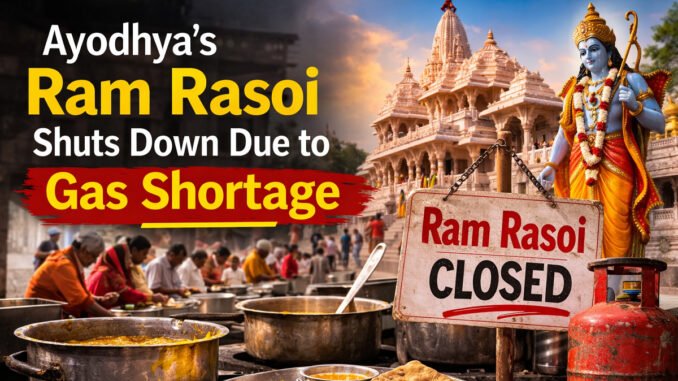 Gas Shortage Forces Closure of Ayodhya’s ‘Ram Rasoi’, Opposition Targets BJP