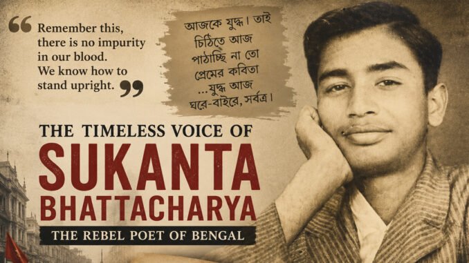 Sukanta Bhattacharya: The Poet Who Turned Hunger Into Revolution