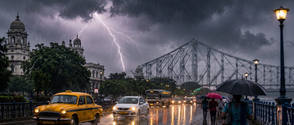 South Bengal Weather Update: Kolkata Braces for Thunderstorms, 50 kmph Gusty Winds and Evening Rain